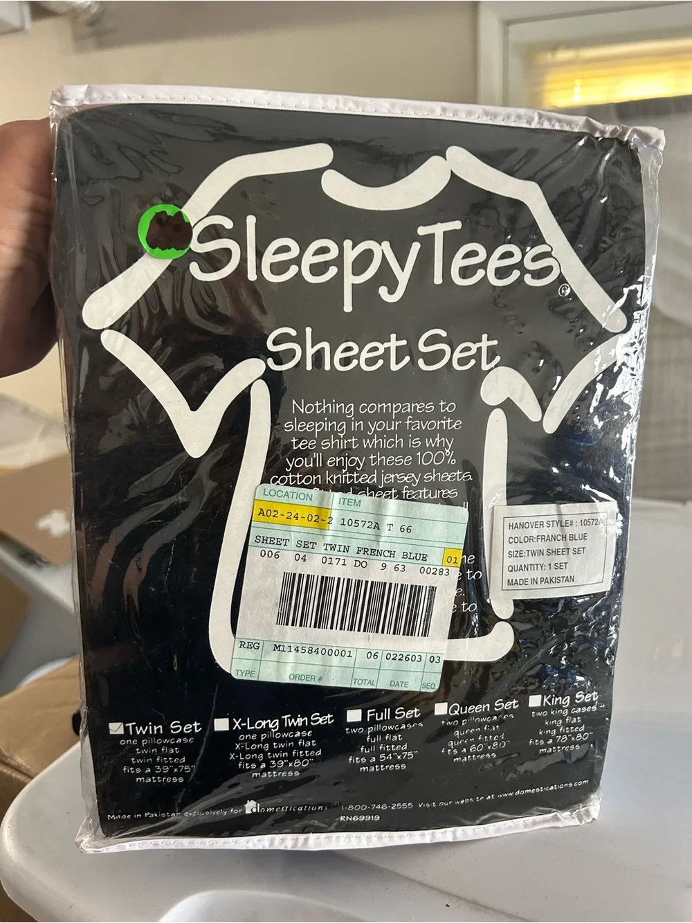 Sleepy tees. Sheet set